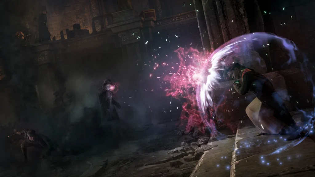 Pelea en Hogwarts Legacy.